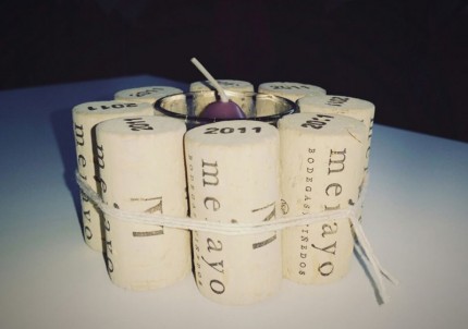 Velas creativas con corchos